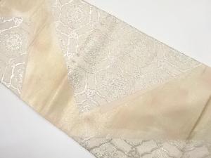 アンティーク　幾何学に華紋織り出し　暈し袋帯（材料）